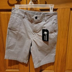 Stylish Gray Flat Front Men's Shorts